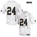 Notre Dame Fighting Irish Men's Tommy Tremble #24 White Under Armour No Name Authentic Stitched College NCAA Football Jersey OXD1399SE